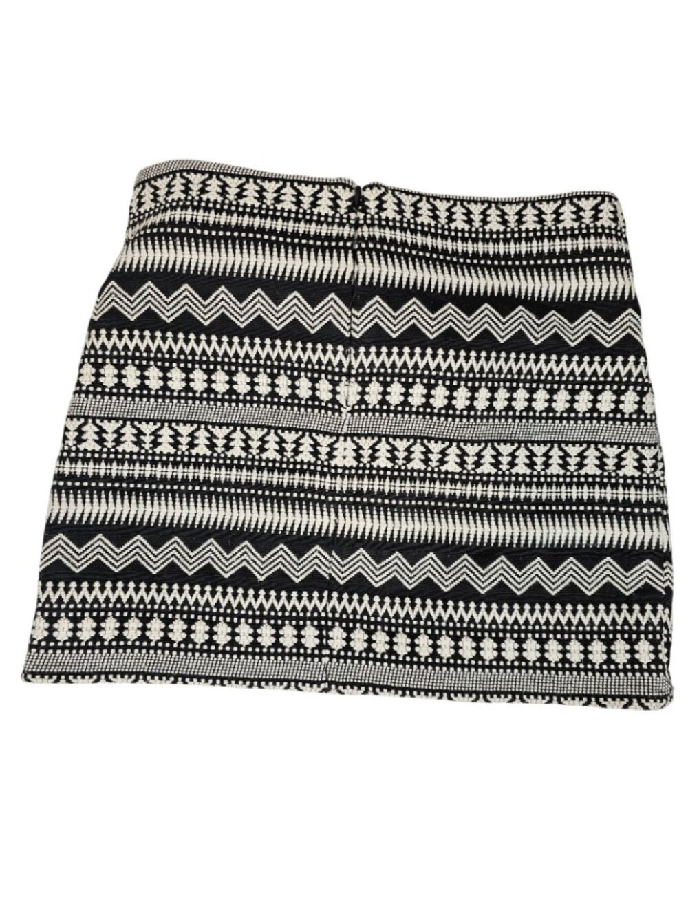 Parker Womens XS Mini Skirt Black White Stripe Aztec Hippy Boho Cotton Blend - Picture 2 of 10